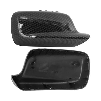 Carbon Fiber Look Side Mirror Cover Cap for BMW E46 E65 E66 E67 (2000-2006)