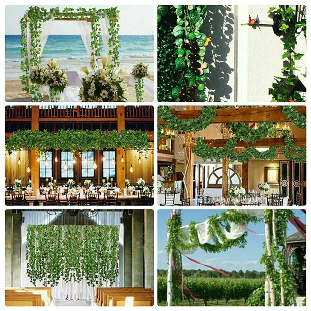 2M Artificial Ivy Vine Fake Foliage Garland for Party Decor