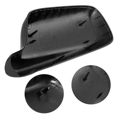 Gloss Black Mirror Cover Cap for BMW E46 E65 E66 E67 745i 750i (2002 - 2008)