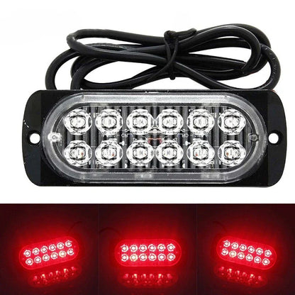 12LED Off-road Safety Urgent Working Fog Red Light Lamp for Cars