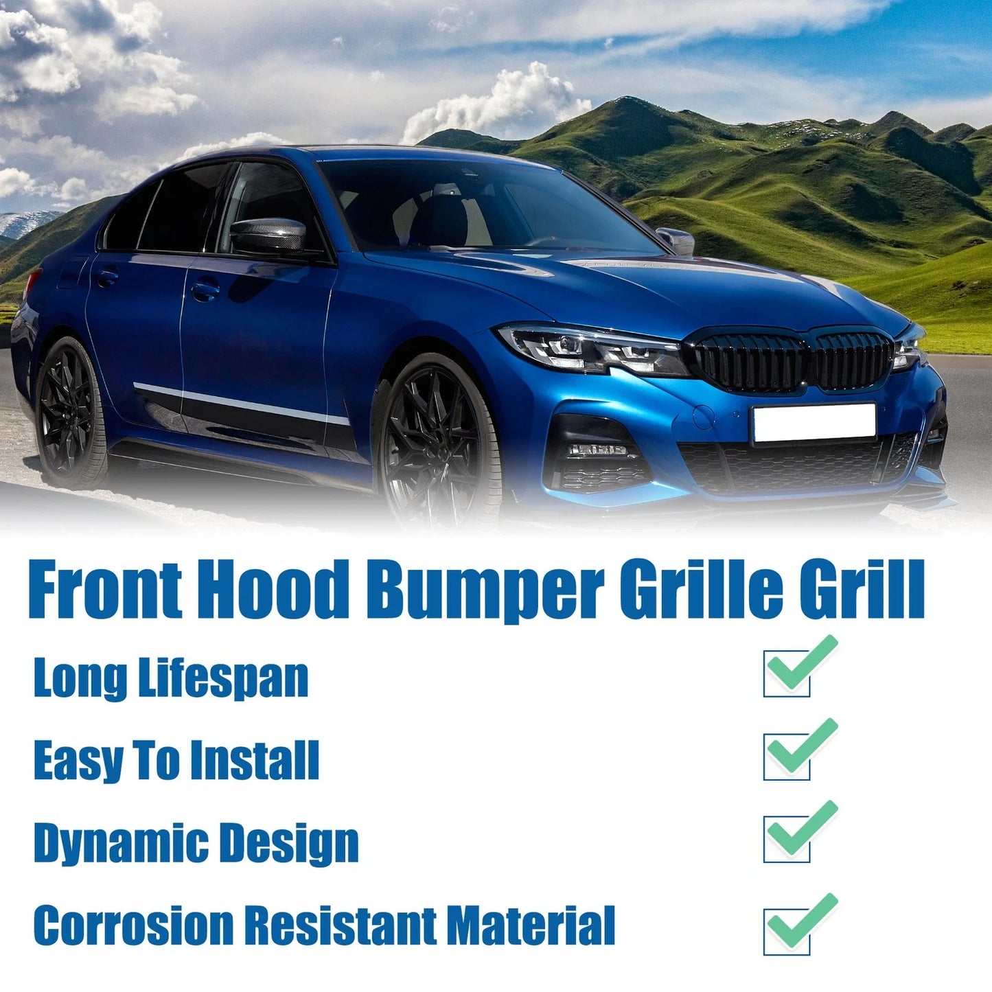Front Hood Bumper Grille for BMW X5 G05 (2020 - 2023)