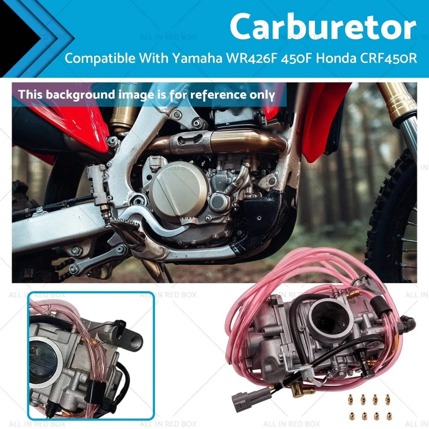 Carburetor for Yamaha WR400F, 426F, 450F, YZ400F, Honda CRF450R, CRF450X