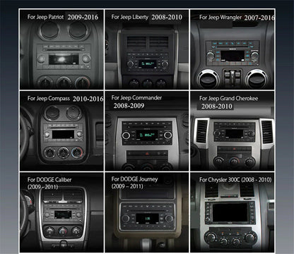 10.33'' Car Stereo GPS Navigation for Jeep Wrangler, Dodge RAM (2011-2023)