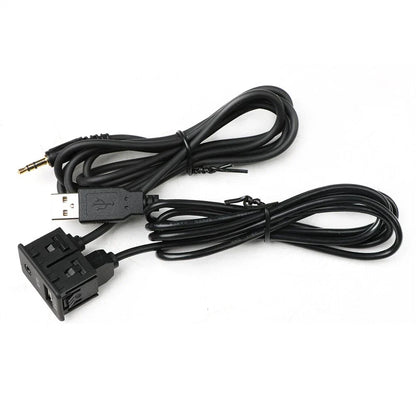150cm USB Extension Cable Adapter for Car Dash Mount AUX Panel