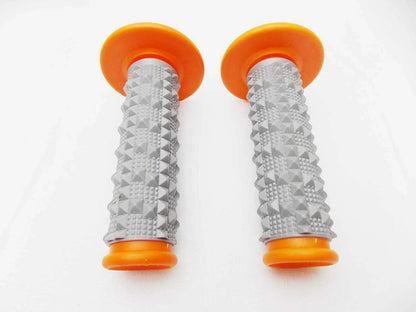 Orange Grey Diamond Top Handlebar Grip Set for Yamaha YZ250F