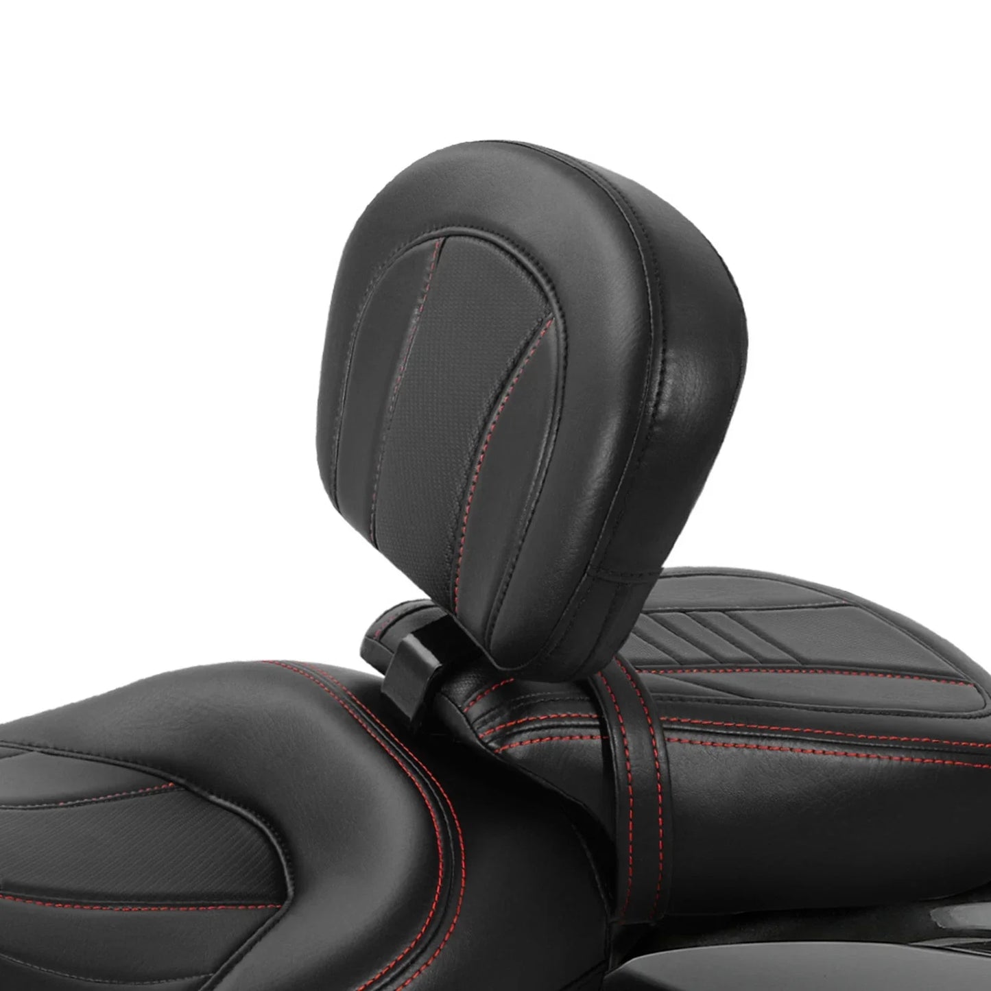 Black Front Rider Backrest for Harley Touring Road King Glide (2009-2023)