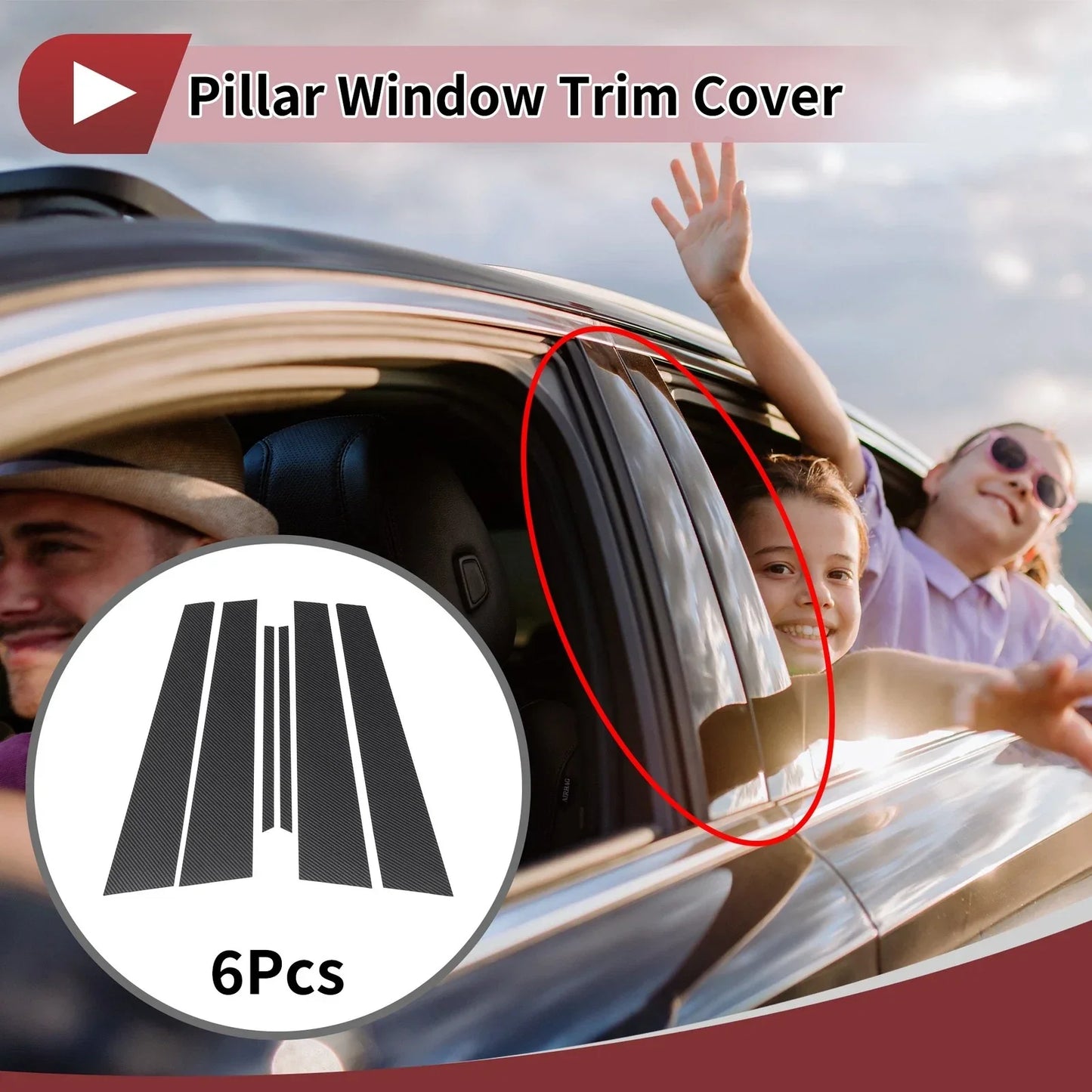 Front Rear Left Right Door Pillar Window Trim for Lexus IS (1999-2006)