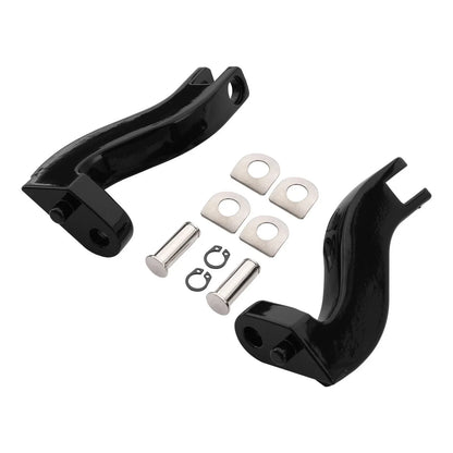 Rear Passenger Foot Peg Mounts for Harley Touring (1993-2025) Black/Chrome