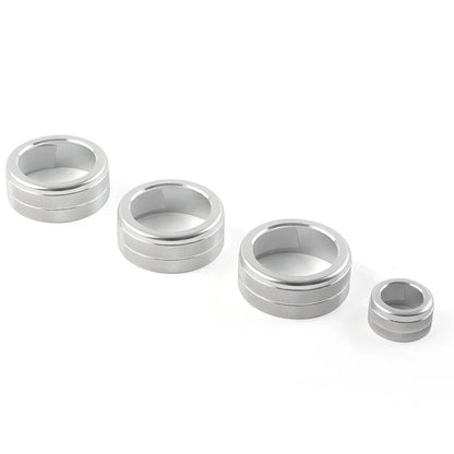 4 x AC Climate Control Knob Ring Covers for Honda Civic (2022 - Present) Silver