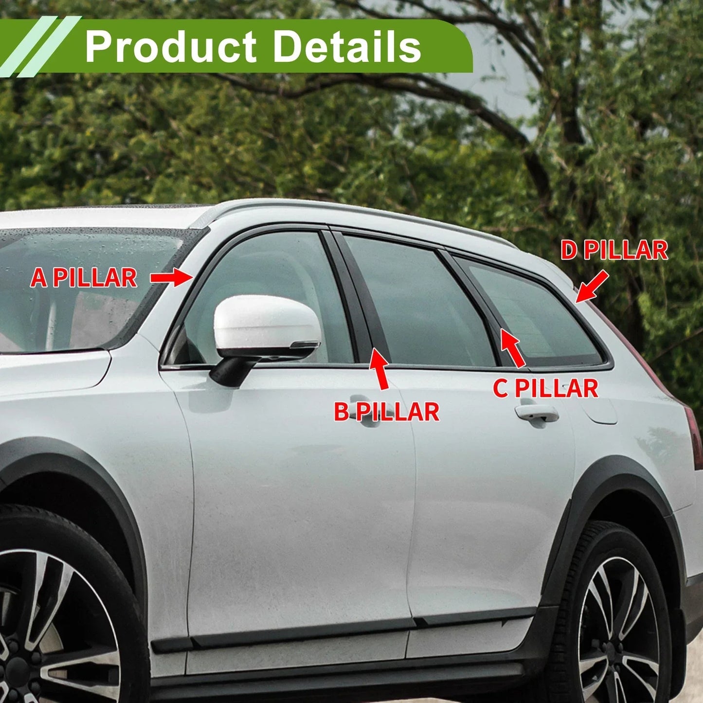 6 Pcs Carbon Fiber Window Trim for Chevy Trailblazer (2021-2024)