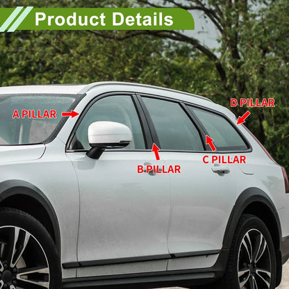 6 Pcs Carbon Fiber Window Trim for Chevy Trailblazer (2021-2024)