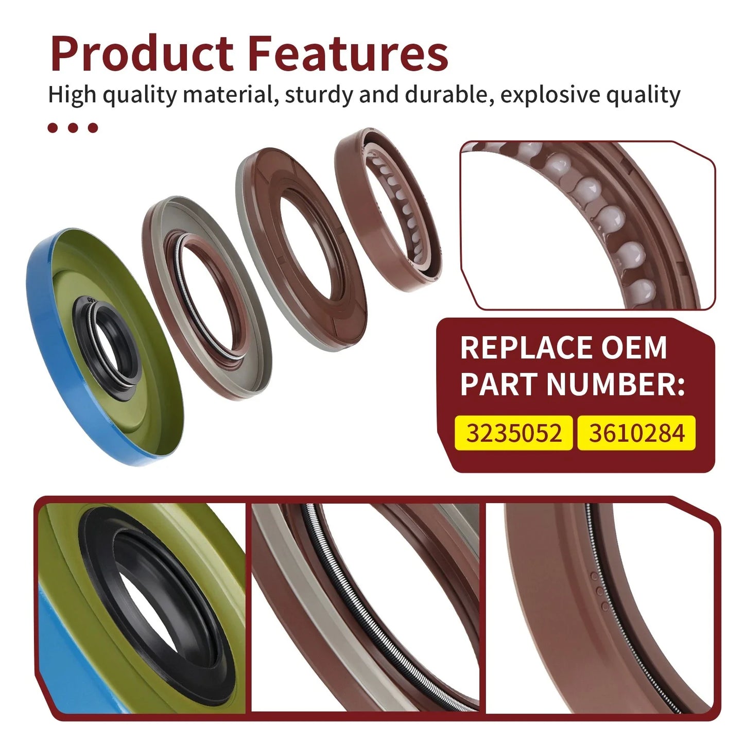 Crankshaft Seal Kit for Polaris RZR Turbo S XP XP4 XP S XP S4 (2018–2024)