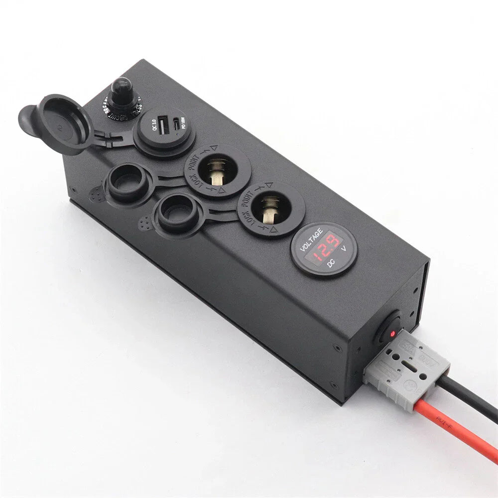 12/24V Control Box USB Type C Anderson Plug Connector for RV Camper