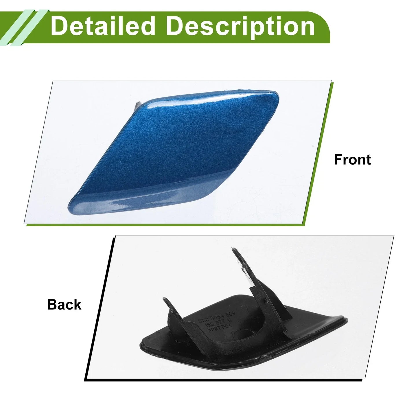 Front Left Washer Nozzle Cover Cap for BMW 428i Blue (2014-2016)