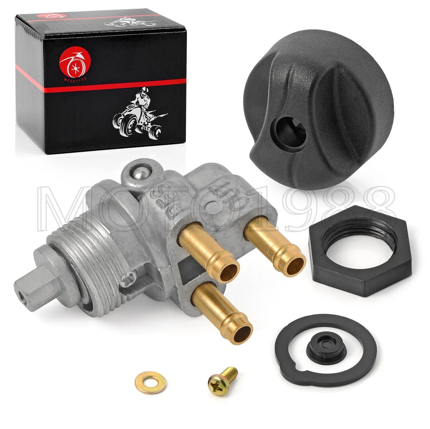 Fuel Valve Petcock 3 Way & Knob Nut for Sea Doo (1996–2002)