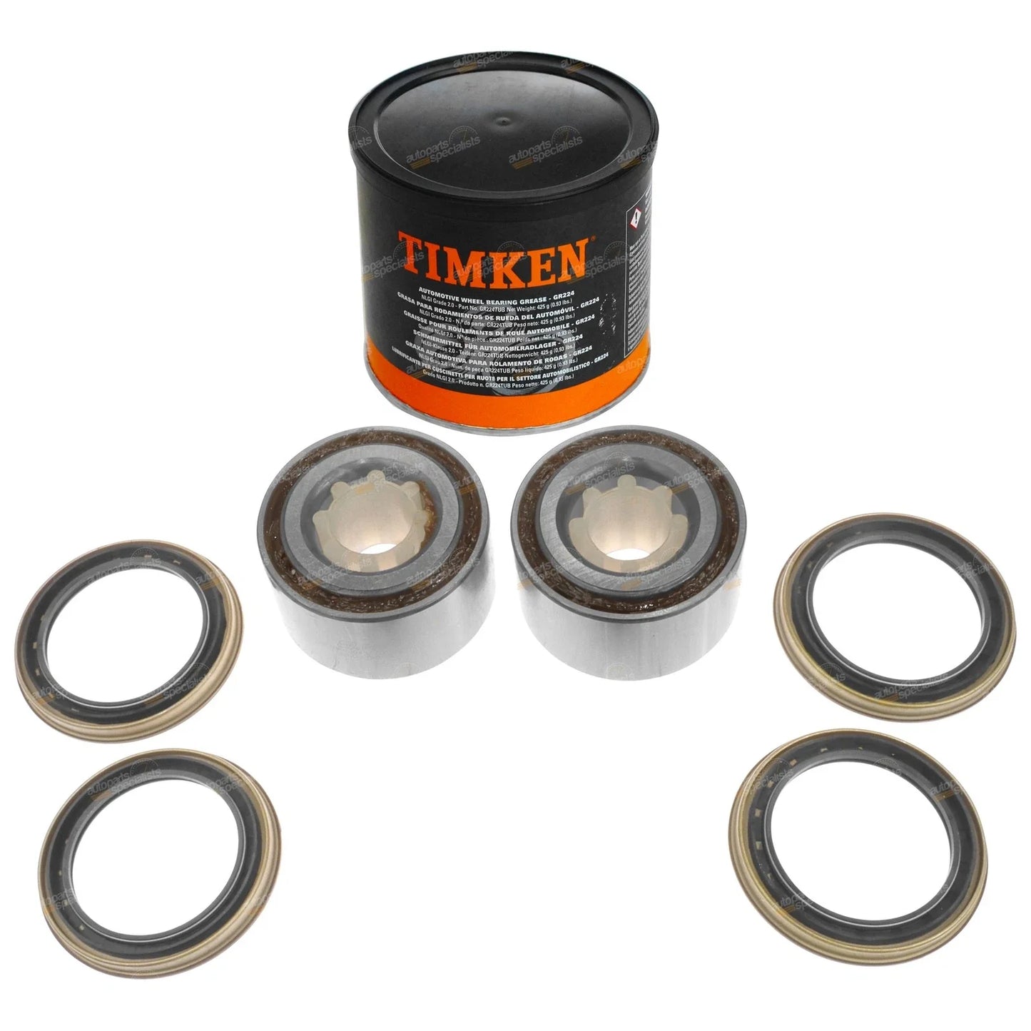 Front Wheel Bearing Kits + Grease for Nissan Skyline R32 R33 R34 (1989 - 2000)