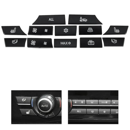 1x BMW 5 6 7 F10 F01 12 Button Key Caps A/C Heater Switch Repair (2010-2017)