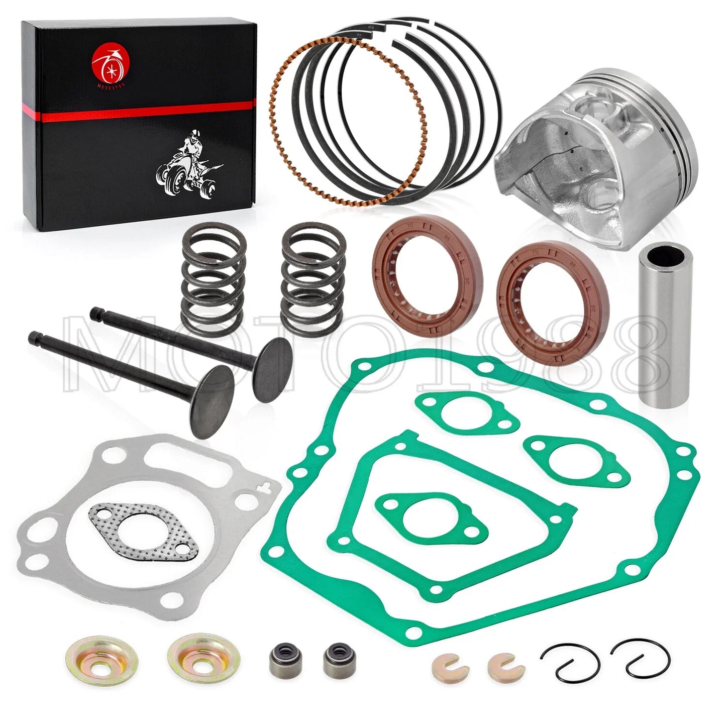 Engine Top End Rebuild Kit Piston Valve for Yamaha Golf Cart G16 (1996–2002)