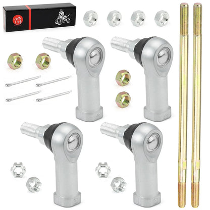 2 x Tie Rod Ends Kit w/ Nut Pin for Honda Foreman 450 TRX450 (1998–2004)