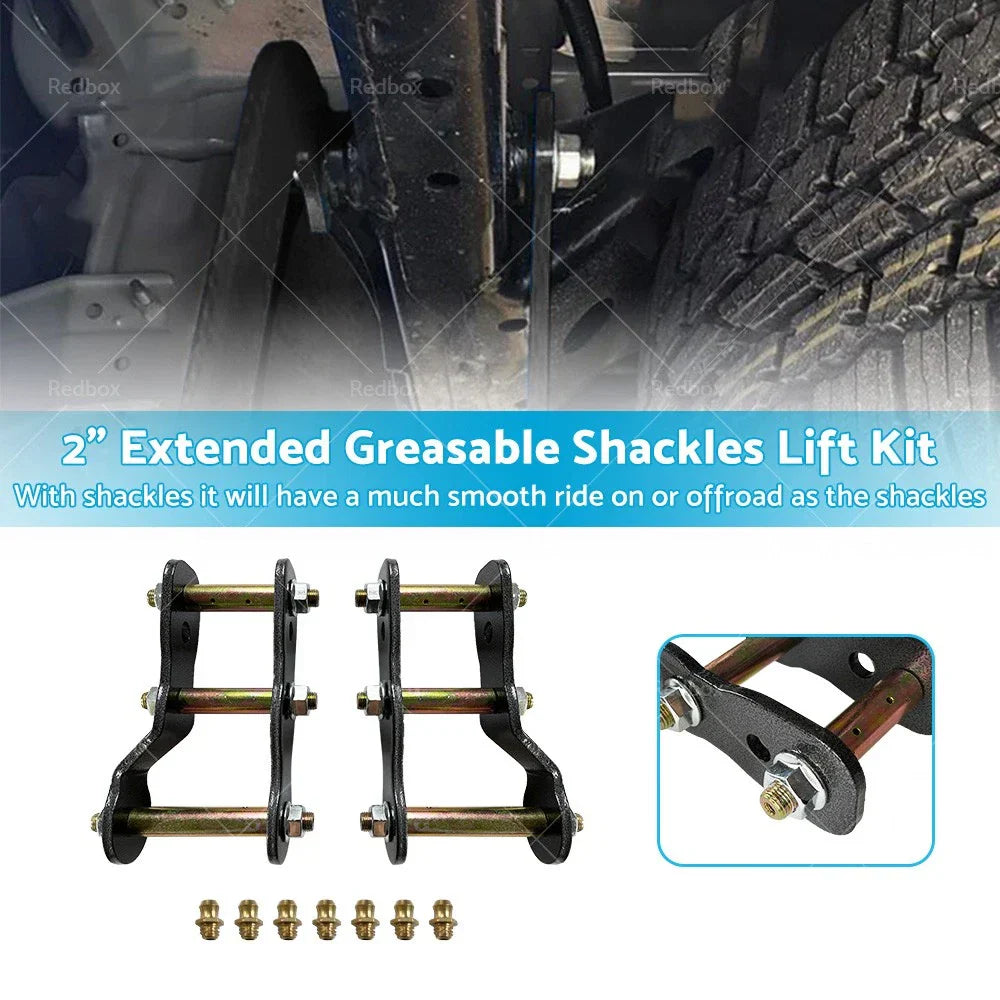 Rear Extended 2" Shackles Lift for Nissan Navara D40 (2005-2015)