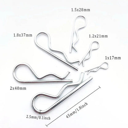 Hitch Pin Clip / 100 PCS / Carbon Steel Zinc Plated for Car Mechanic