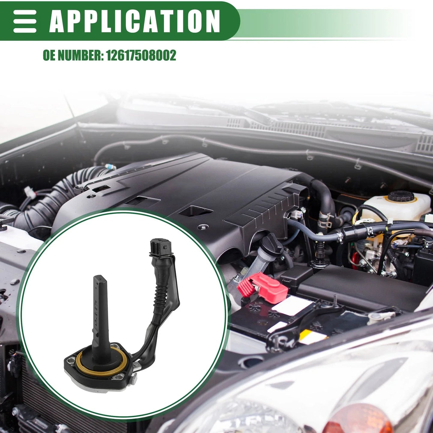 Car Oil Level Sensor for BMW 528i Black Silver Tone Metal/Plastic