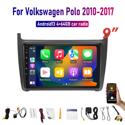 9'' Apple CarPlay Android Auto Head Unit for Volkswagen Polo (2010-2017)