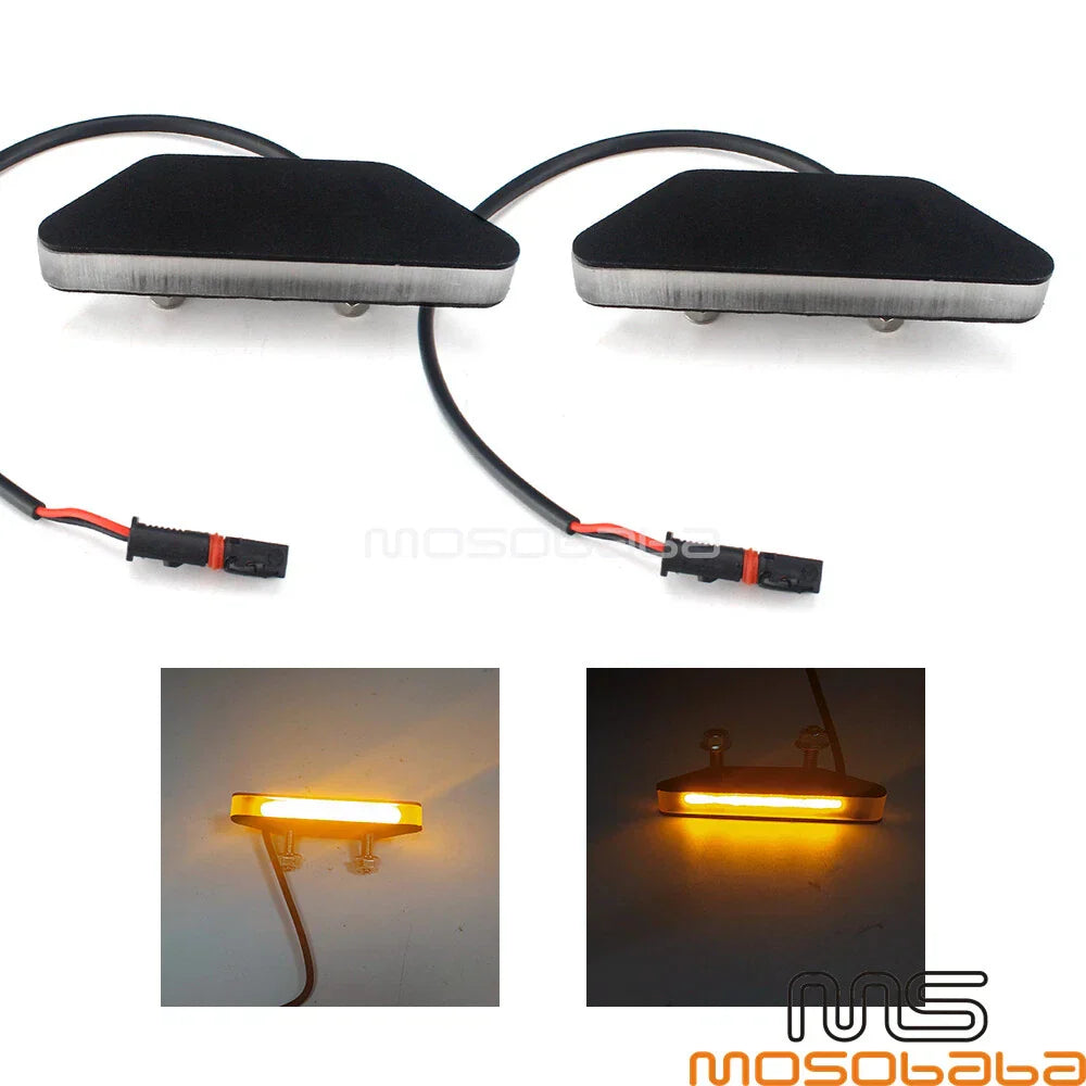 LED Mirror Block Off Sequential Turn Signals Amber for BMW S1000RR (2020-2021)