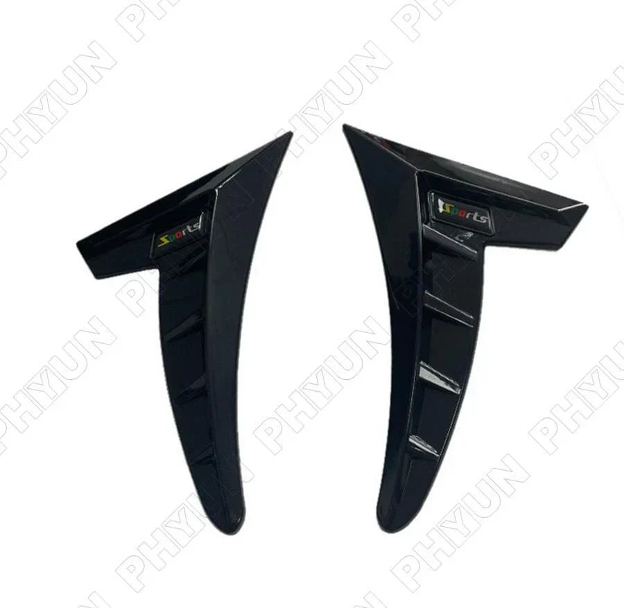 Glossy Black Car Side Wing Air Flow Fender Grill Intake Vent Trim Stickers