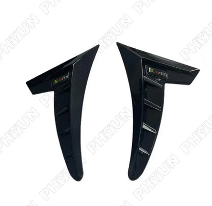 Glossy Black Car Side Wing Air Flow Fender Grill Intake Vent Trim Stickers