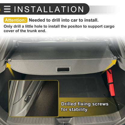 Rear Retractable Cargo Cover for BMW X1 E84 (2009-2015) Carbon Fiber Black