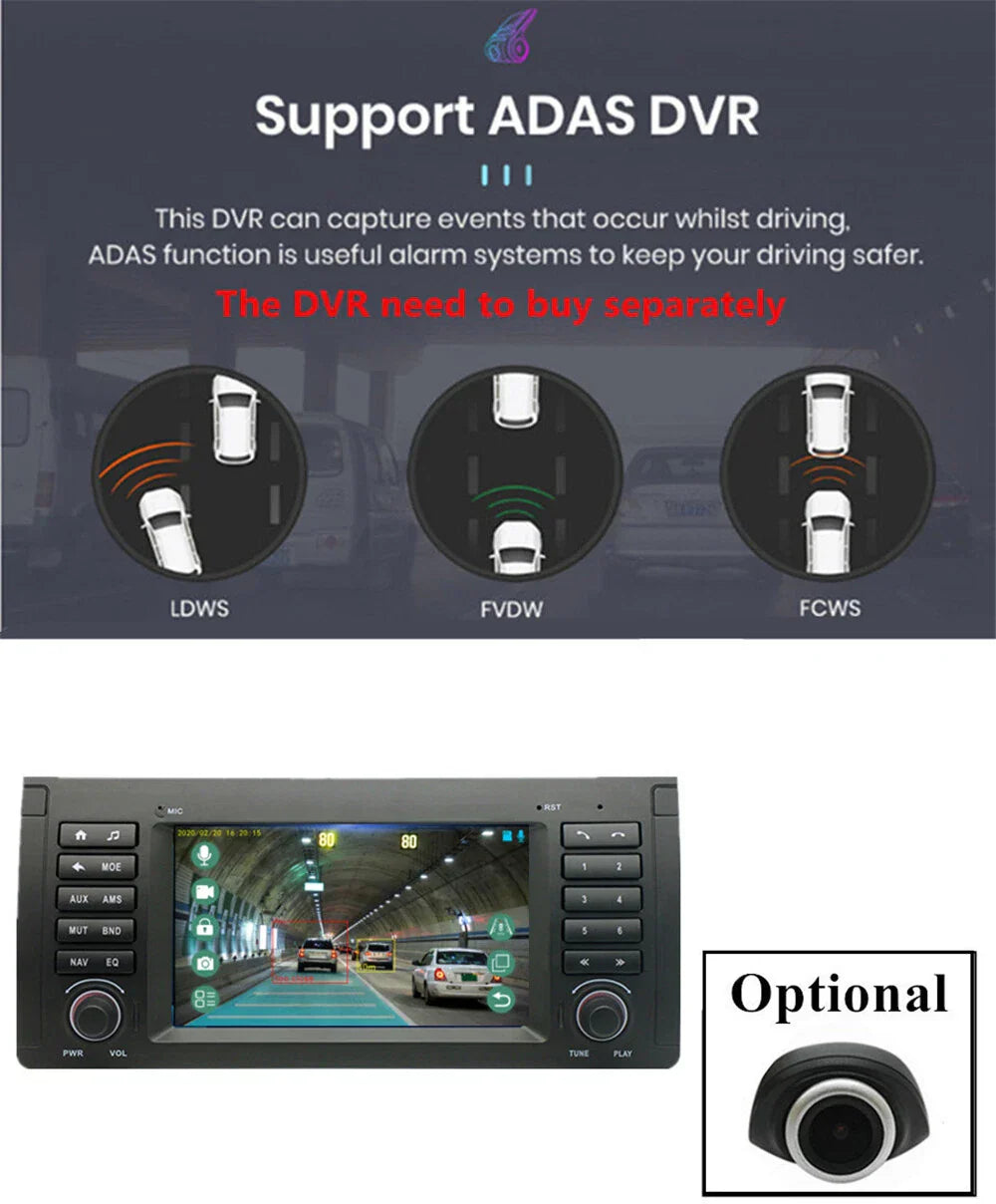 7" Android Car Stereo Radio GPS Navi Head Unit for BMW E39 E53 E38 (1995-2003)