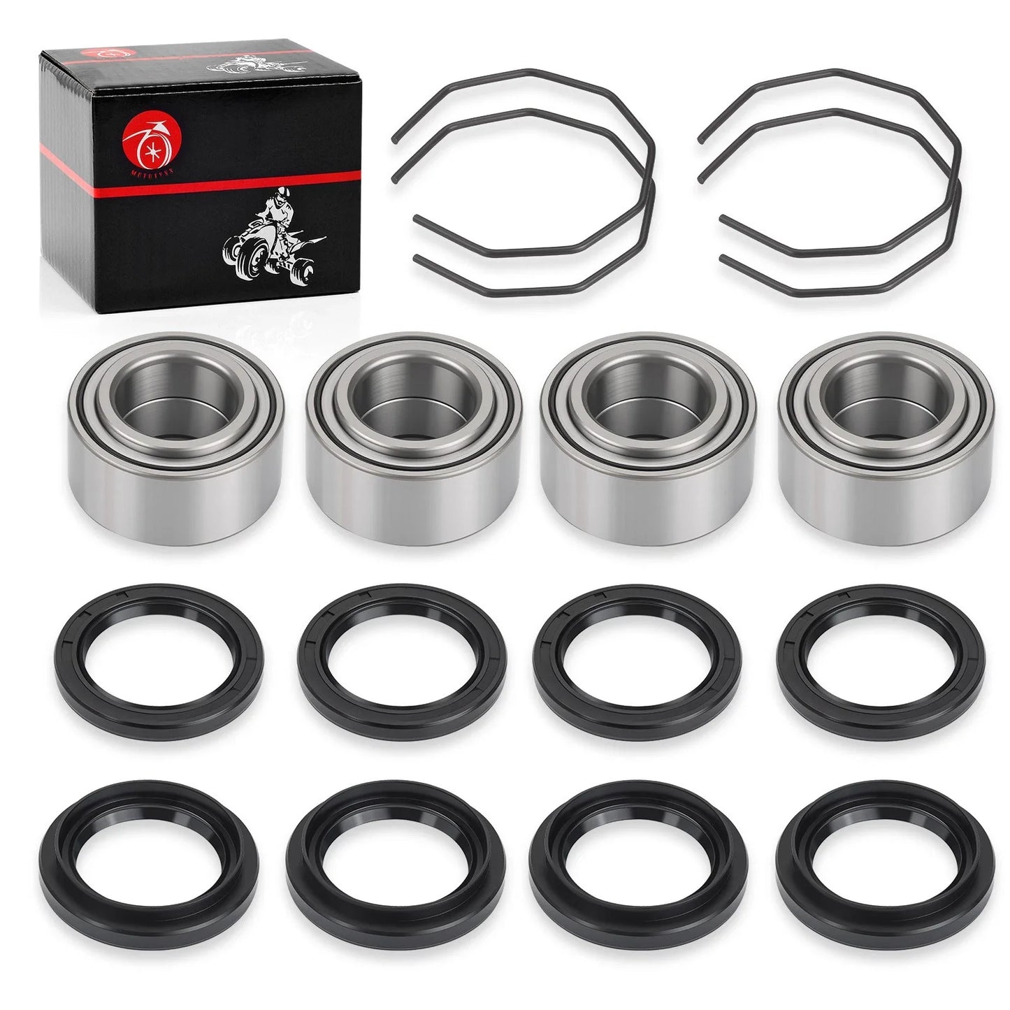 Front Rear Wheel Hub Bearings & Seal Kit for Arctic Cat