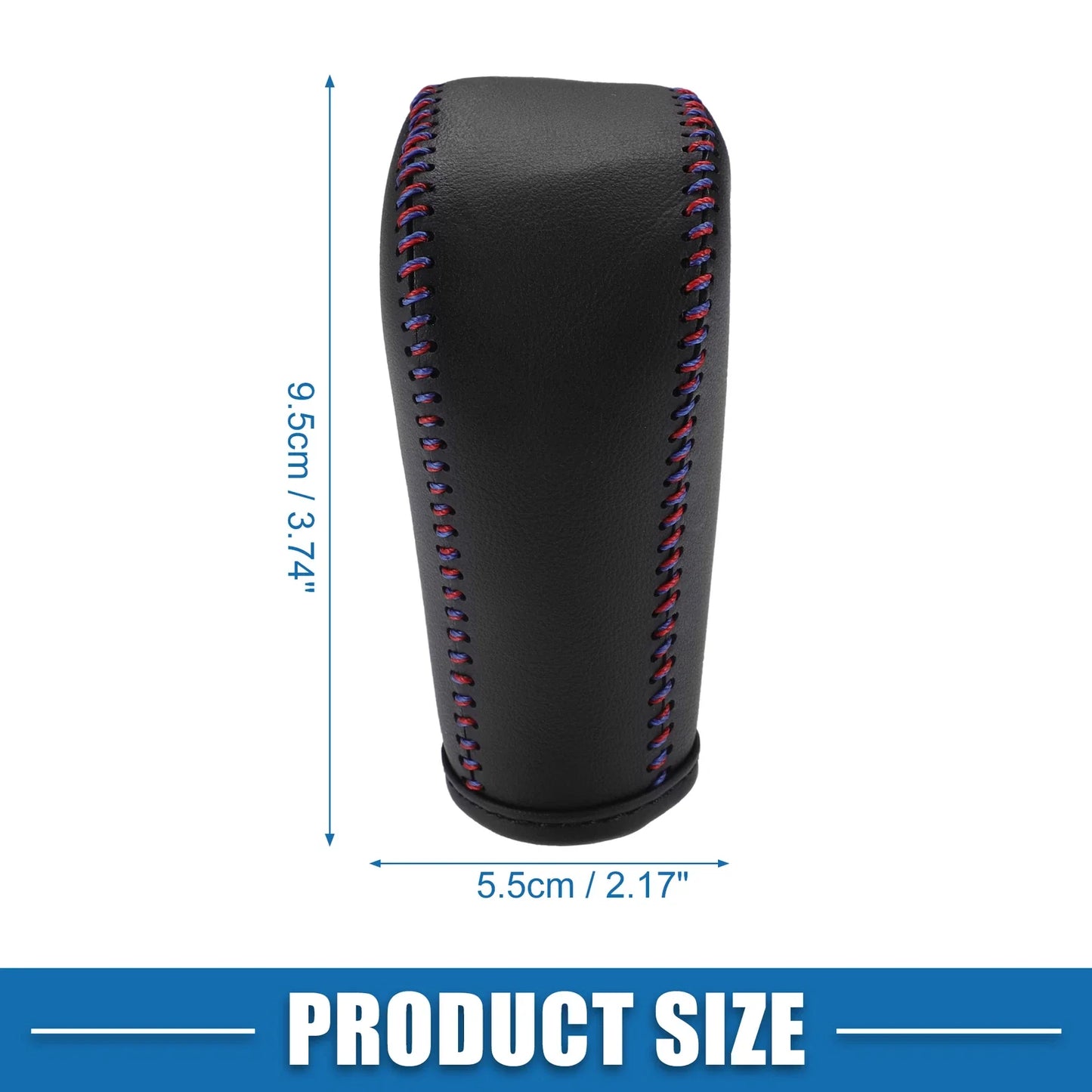 Gear Shifting Knob Cover Lever Trim for BMW 328i Faux Leather Black Red Blue