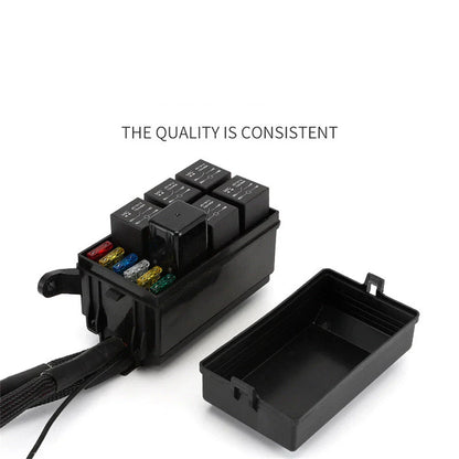 Colorful 40A Switch Panel Relay Fuse Box for Universal Cars