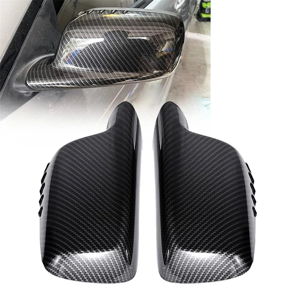 Carbon Fiber Look Side Mirror Covers for BMW E46 E65 (2000-2006)