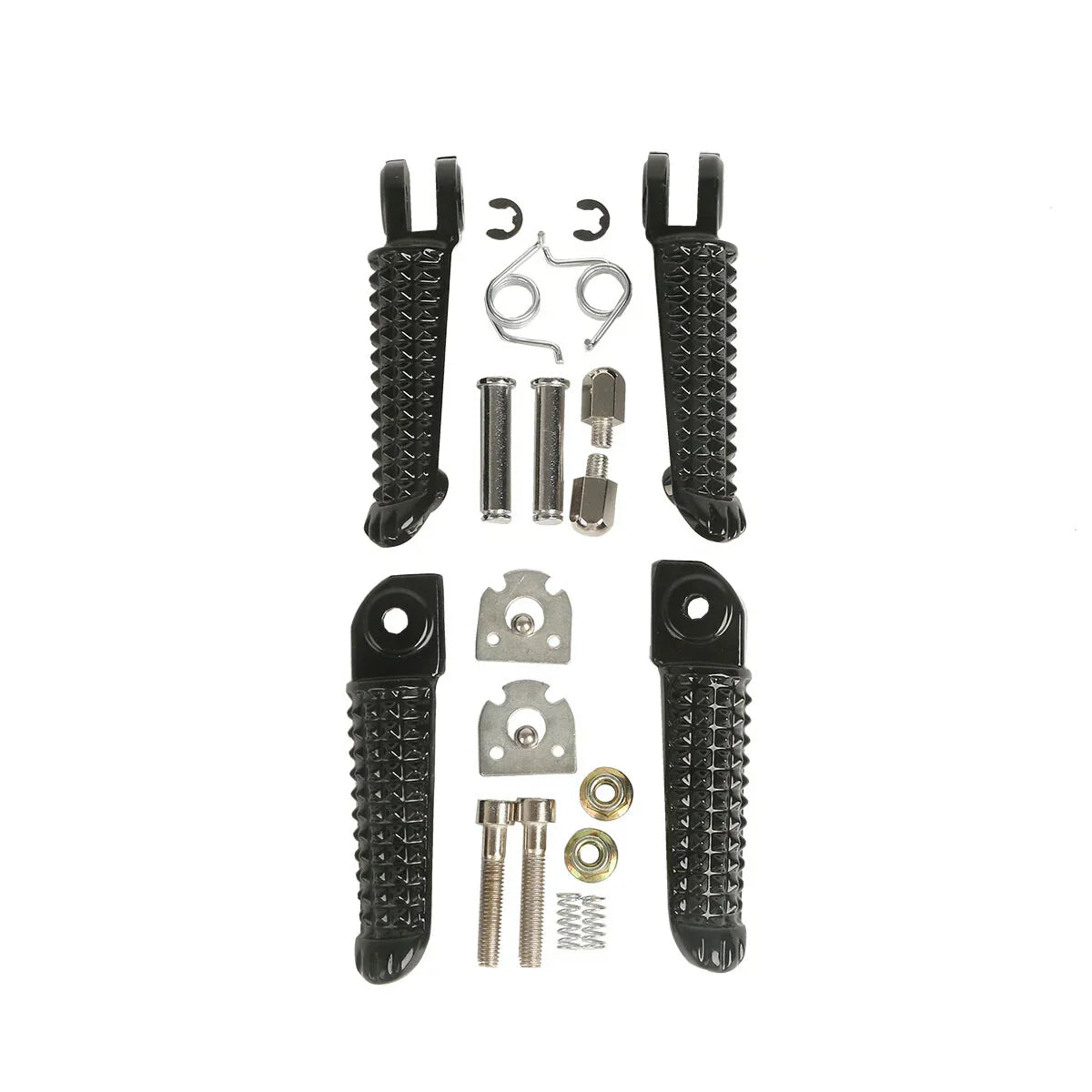 Black Driver Passenger Footpegs for Yamaha YZF R1 R6 (1998-2025) (2003-2020)
