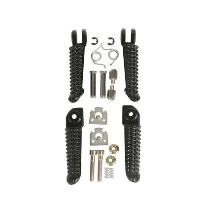 Black Driver Passenger Footpegs for Yamaha YZF R1 R6 (1998-2025) (2003-2020)