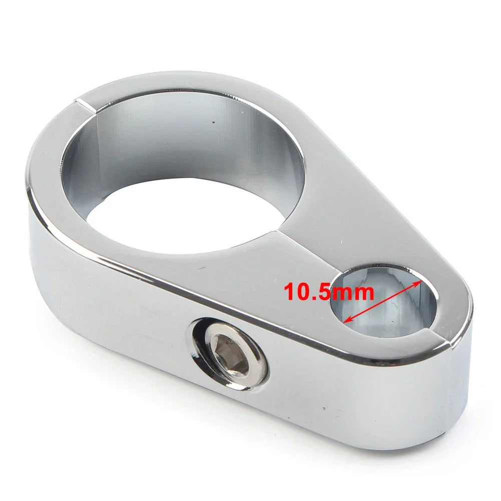Black Brake Clutch Cable Clamp Clip for Harley 1'' Handlebar