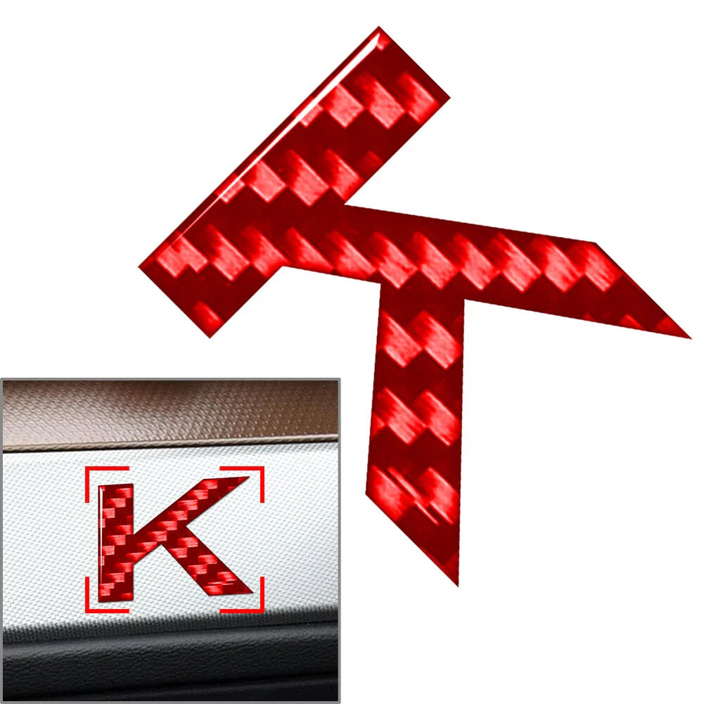 Carbon Red Letter Decals Stickers for Car Badge Emblem (Various Years)
