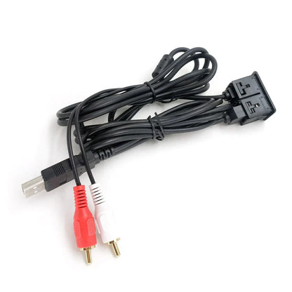 3.5mm AUX USB Female to 2 RCA Male Stereo Socket Extension Cable