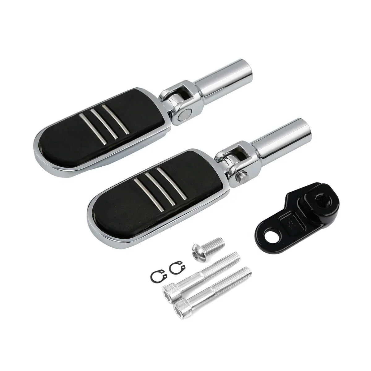 Chrome Rear Footpegs Mounts for Harley Softail FLS, FLSTSB (2012-2017, 2008-2011)