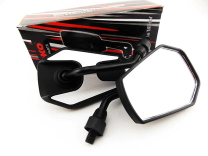 Black White Hex Soko Mirrors for Honda GL400 Custom (1979)