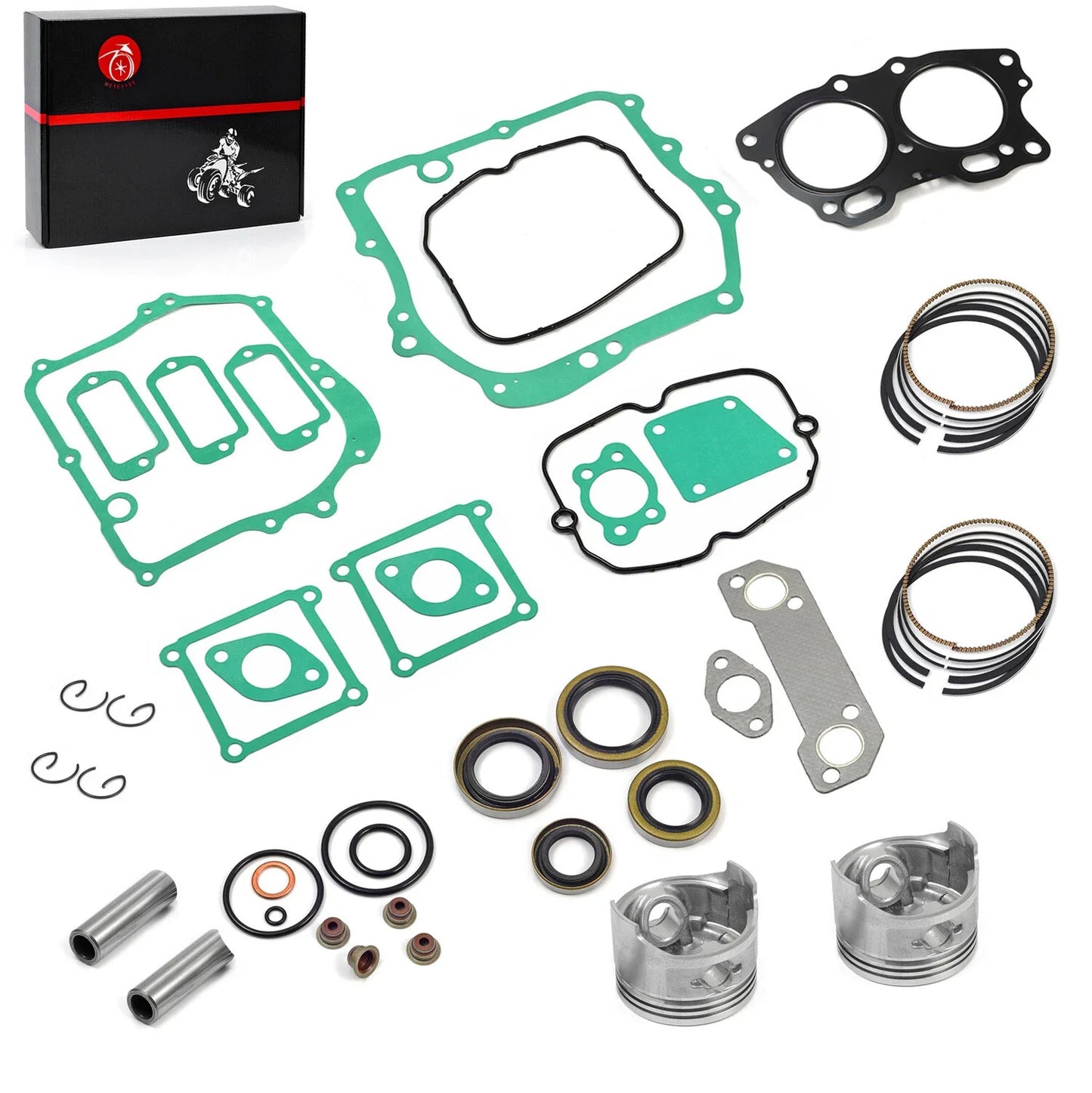 Piston & Ring Gasket Kit for EZGO 4 Cycle Robin 295cc Gas Golf Cart (1991–2026)