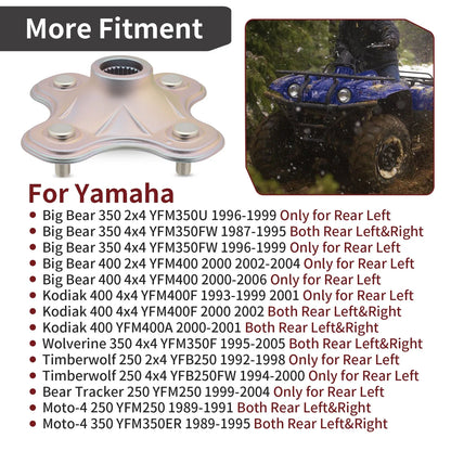 Rear Wheel Hub for Yamaha Wolverine 350 YFM350F (1995–2005)