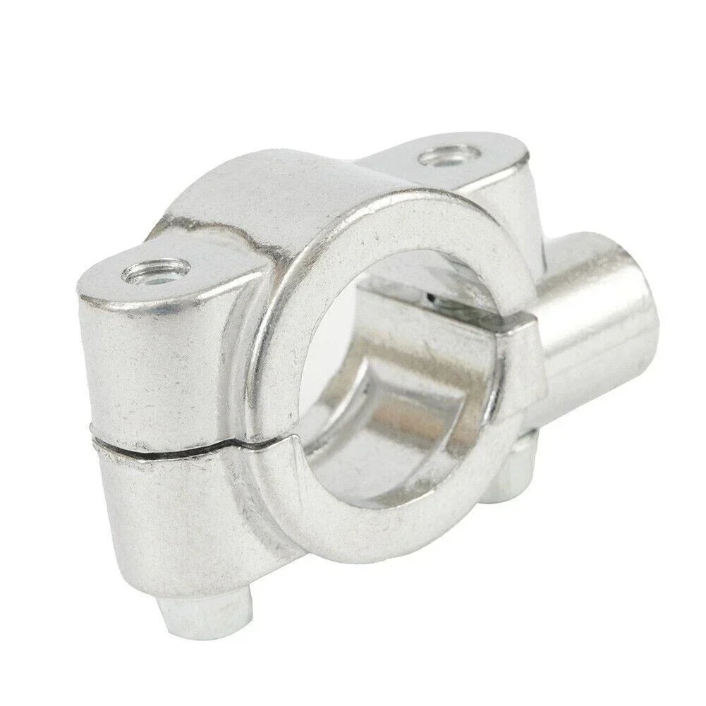 10mm Silver Handlebar Mirror Mount Clamp for Yamaha Honda Suzuki Kawasaki