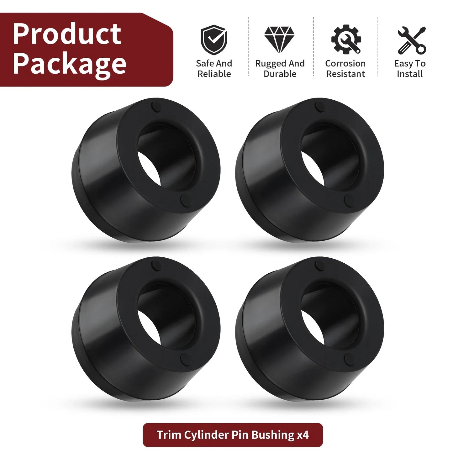 4Pcs Trim Pin Bushing for MerCruiser Bravo I–XZ