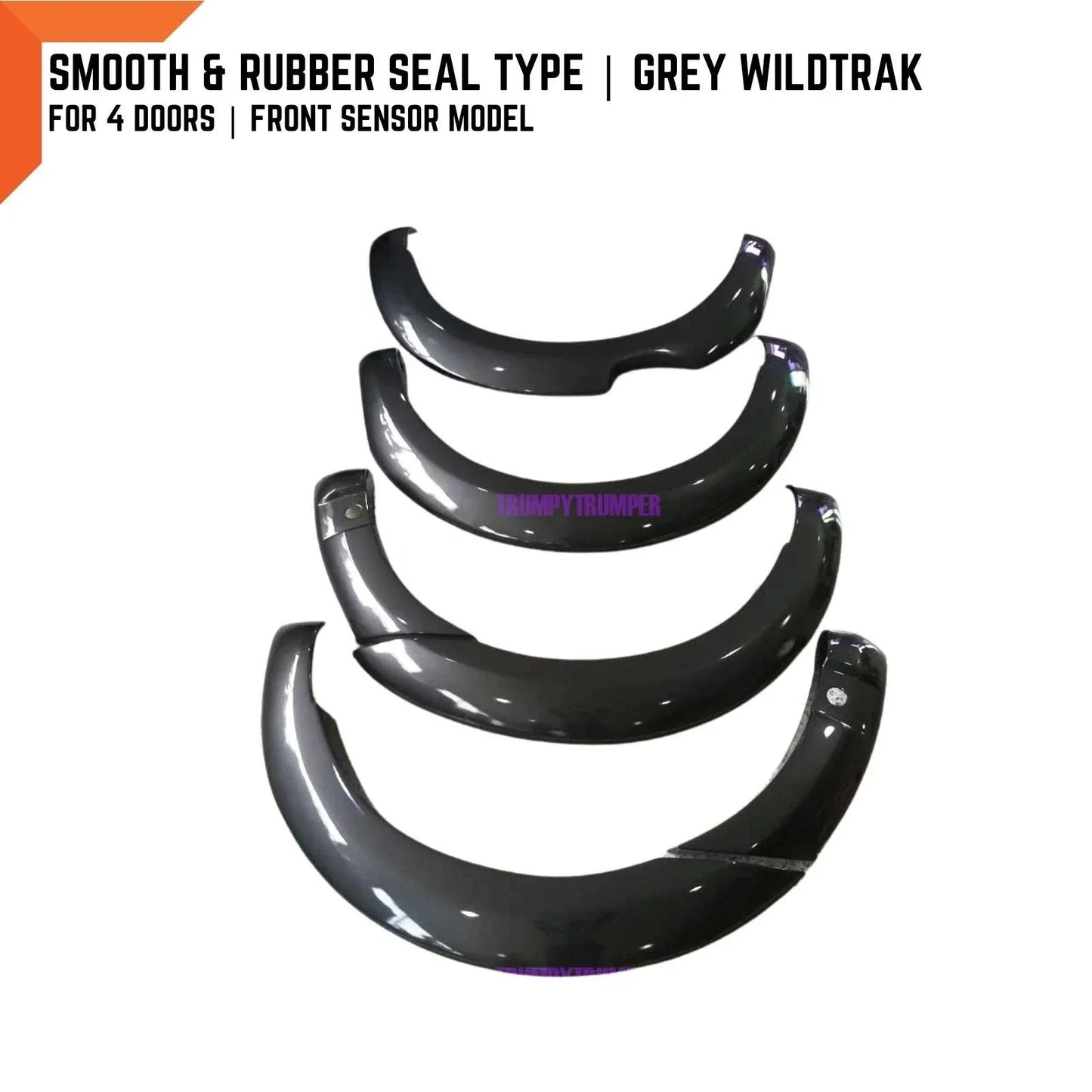 6" Grey Wildtrak Fender Flares for Ford Ranger PX3 (2018-2021)