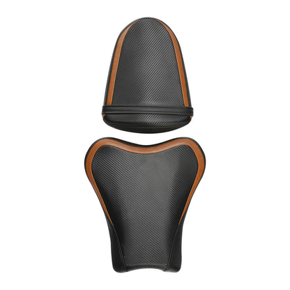 Black Brown Rider Driver Passenger Seat for Suzuki GSXR1000 (2005-2006)