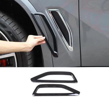 Black Side Fender Air Vent Trim Covers for BMW X5 (2019-2022)